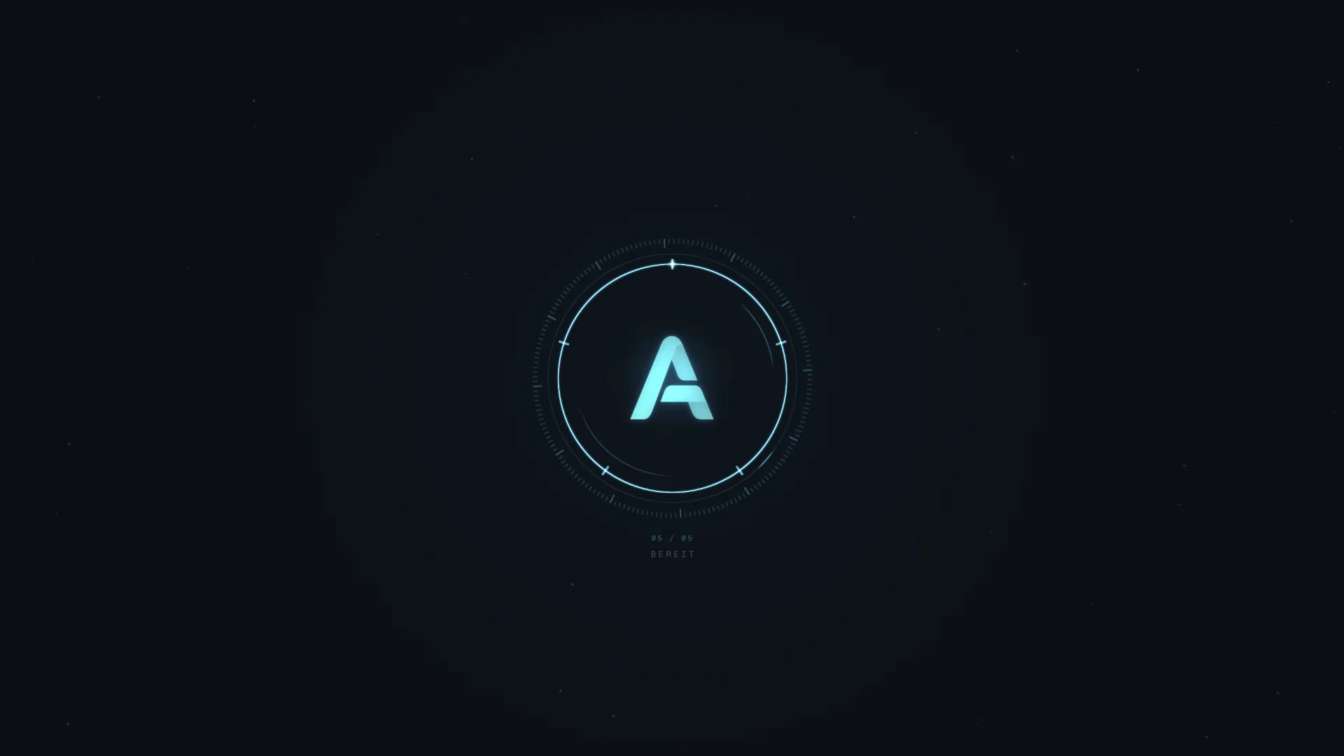 Der Start des Programms. Das Logo baut sich aus Licht auf, dann erscheint Evie wie ein Hologramm, und ihr Raum fährt hoch.